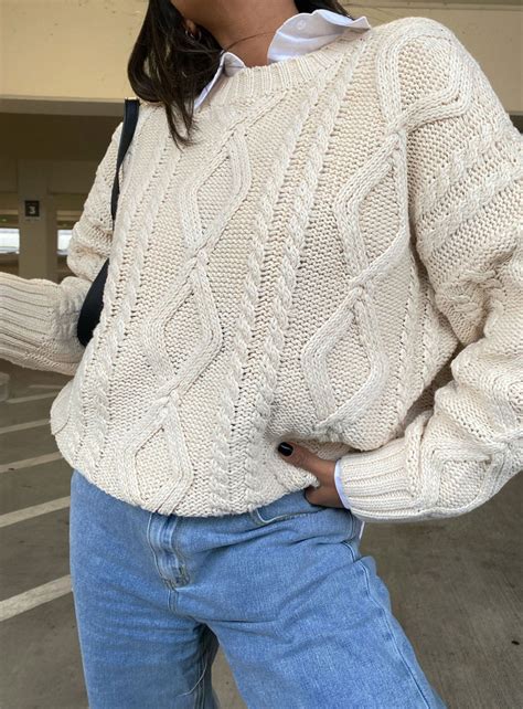 anaya oversized sweater beige